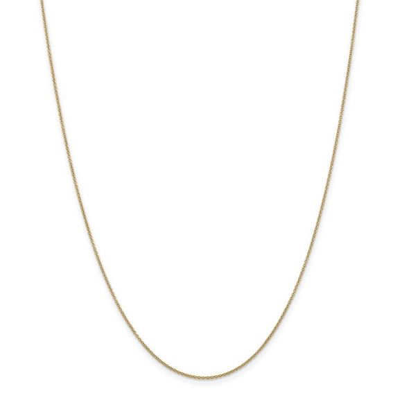 14k Yellow Gold, Alumni Small Elongated Number 10 Necklace - 20 Inch - Picture 3 of 6